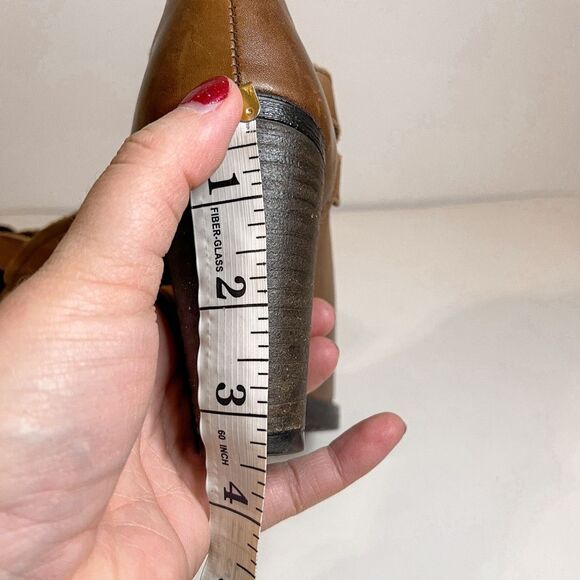 Krbonell Leather Brown Ankle Booties Size 7.5 - Picture 9 of 9